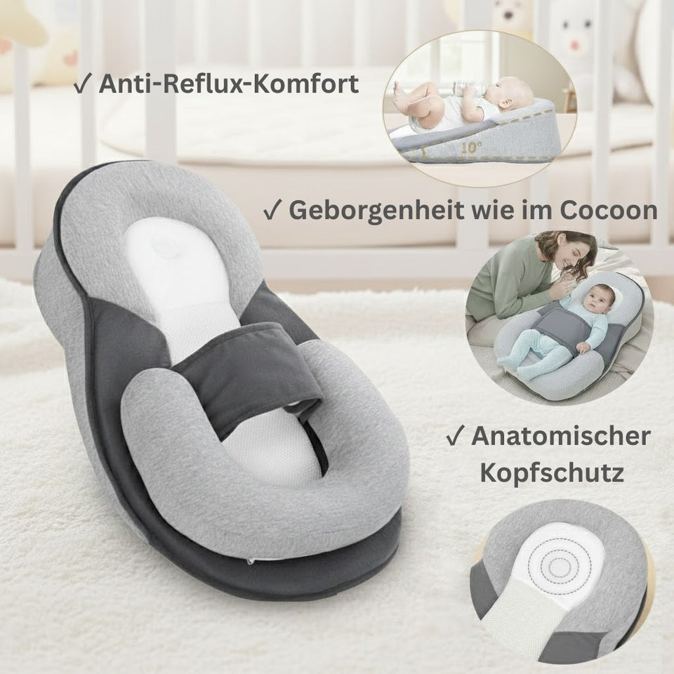 Schlafschutz für dein Baby | Ergonomisches Anti-Reflux Kissen
