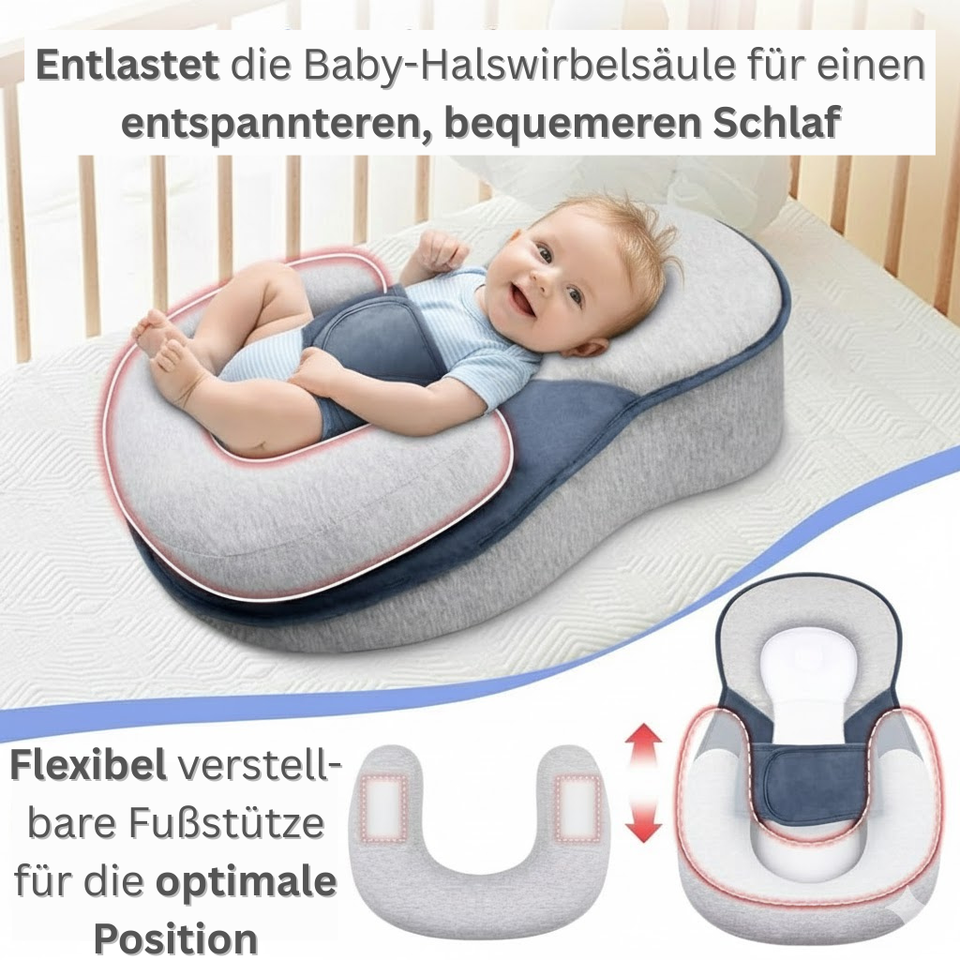 Schlafschutz für dein Baby | Ergonomisches Anti-Reflux Kissen